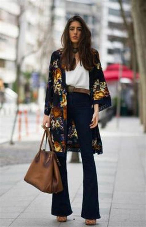 Cute Spring Chic Office Outfits Ideas 48 Fashion Moda Kimono Fashion