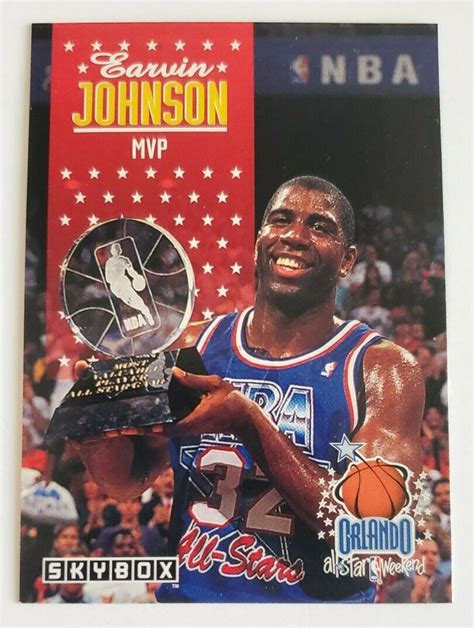Magic Johnson 1992 1993 Skybox All Star Mvp Series Mint Card 310 The