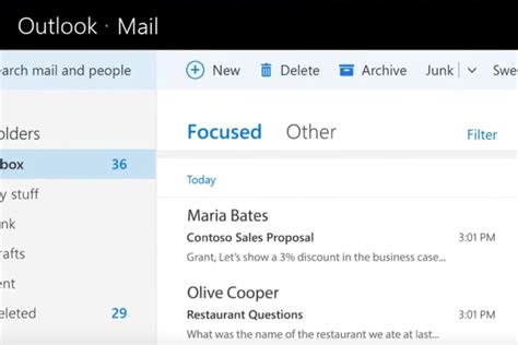 Not all email spam is commercial. Windows 10's Mail app users start seeing the Focused Inbox ...
