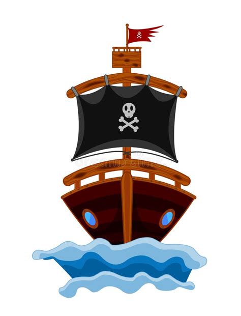 Pirate Ship Cartoon Stock Vector Illustration Of Side 54180812