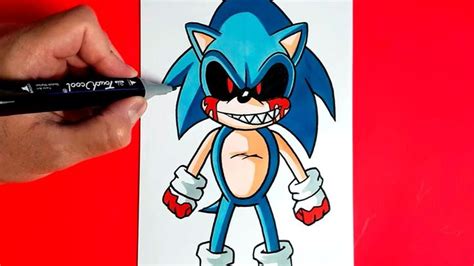 How To Draw Sonic Exe Realistic Sonic Exe Creepypasta Game Luna
