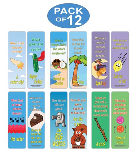 Creanoso Hilariously Silly Jokes Series 6 Bookmarks - Cool and Funny J