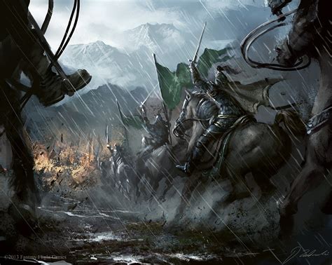 Knights Riding On Horse Towards Battlefield Digital Wallpaper War