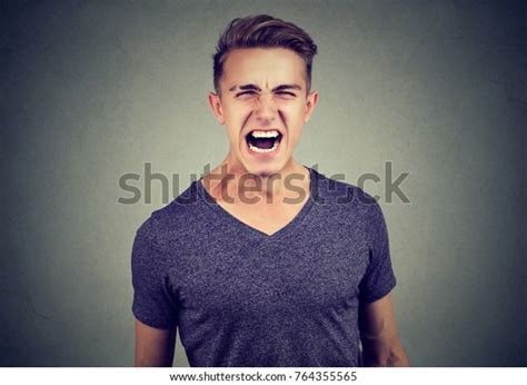 Portrait Young Angry Man Screaming Stock Photo 764355565 Shutterstock