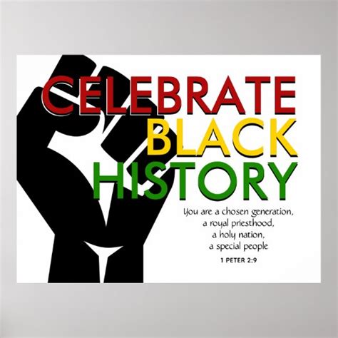 Celebrate Black History Christian Scripture Poster