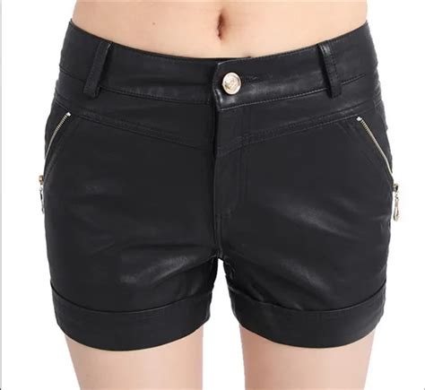 Hot Sale Faux Leather Women Shorts Sexy Pu Short Pants Free Shipping In