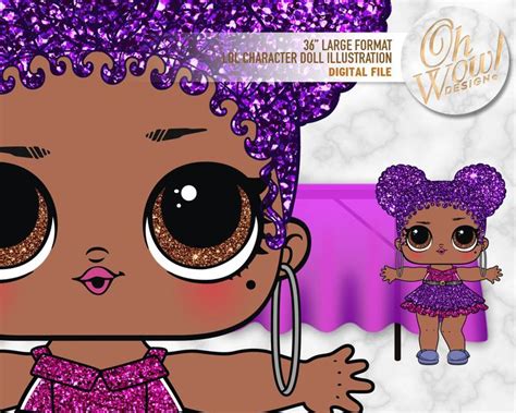 Lol Surprise Doll Purple Queen Large Format Character Digital File By