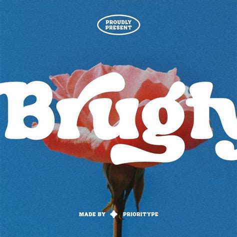 Brugty Font By Prioritype Co In Groovy Font Fonts Design Fonts