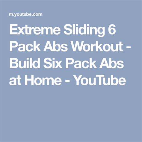 extreme sliding 6 pack abs workout build six pack abs at home youtube killer ab workouts