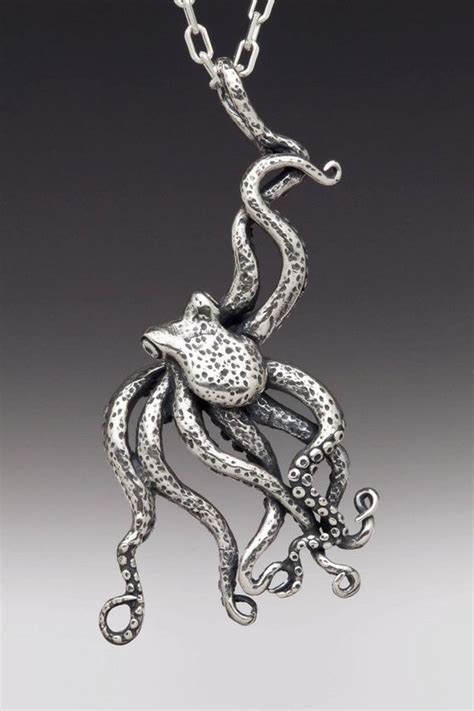 Sea Life Large Octopus Pendant Jewelry In 2020 Octopus Necklace