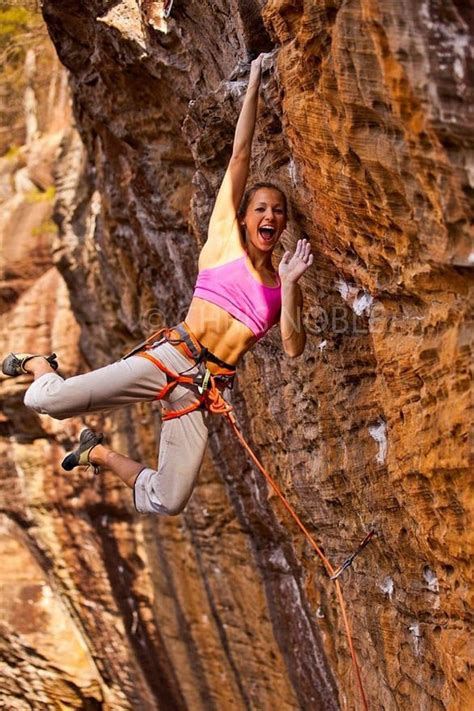hot rock climber has rock hard abs rock climbing climbing girl rock climbers