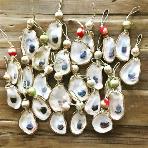 Oyster Ornaments 2 Etsy Oyster Ornament Oyster Shell Crafts Shell