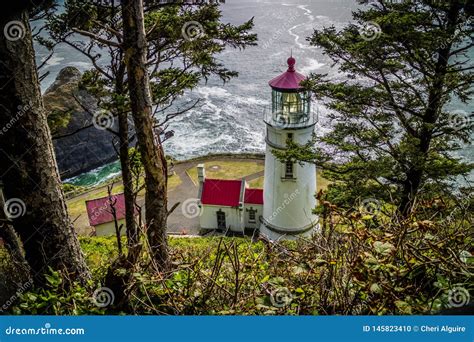 The Heceta Head Lighthouse In Florence Oregon Stock Photo Image Of