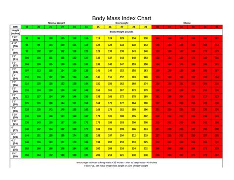 Body Mass Index Chart For Adults Download Printable Pdf Templateroller Erofound