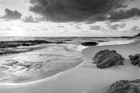 Beach Sunrise Black And White — Stock Photo © Thpstock 41234307