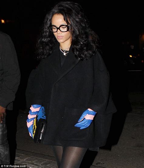 Rihanna Dons Oversized Plastic Glasses As She Heads To Dinner In Nyc