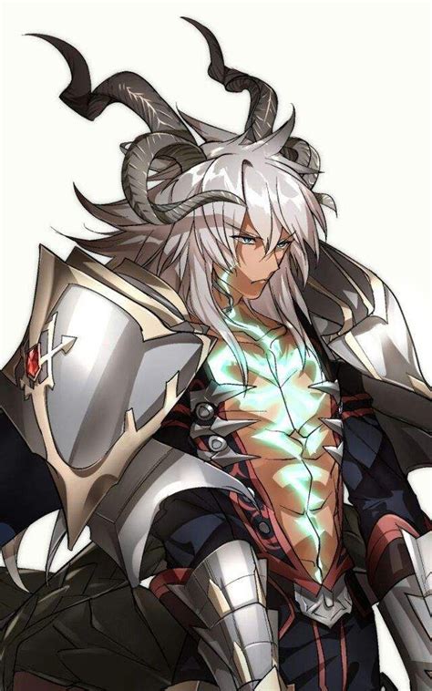 An evil character has white hair. Siegfried | Black anime guy, Anime guys, White hair