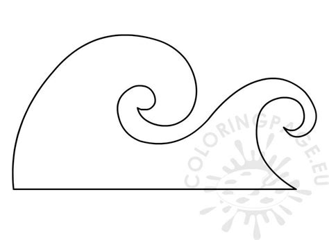 Spruce up cabinets and furniture and take your decorating game to the next level by customizing your own pulls. Ocean Wave Template - Coloring Page