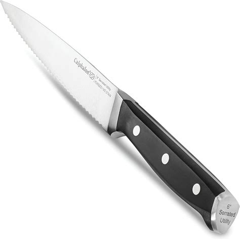 Calphalon Classic Forged Cutlery 6 In Serrated Utility Knife Walmart