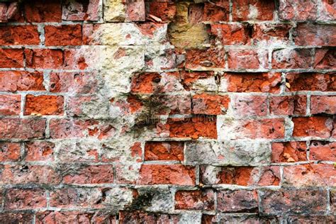 Old Severely Damaged Brick Wall Stock Photo Image Of Material