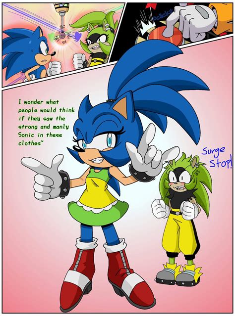 Surge And Sonic Body Swap Credit To Original Artist Sonic Rule 63 Transformations Amino