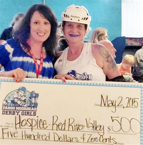 Fm Derby Girls Donate 500 To Hospice Of The Red River Valley Hospice Of The Red River Valley