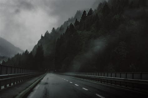 Free Picture Dark Forest Road Way Highway