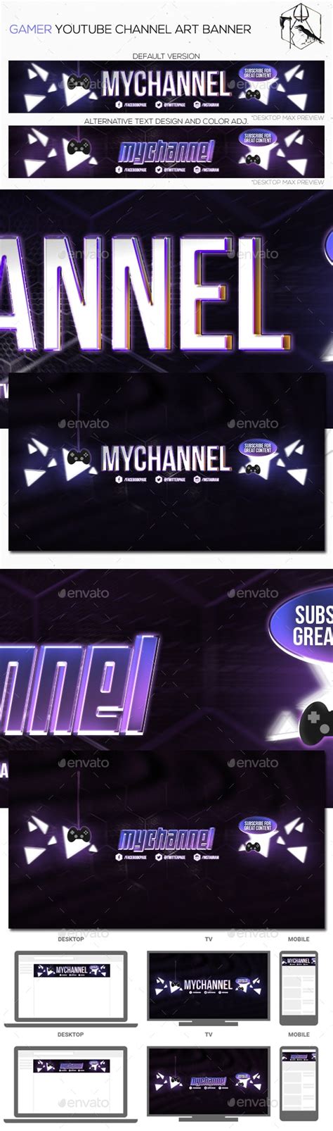 Gamer Youtube Channel Art By Russgfx Graphicriver
