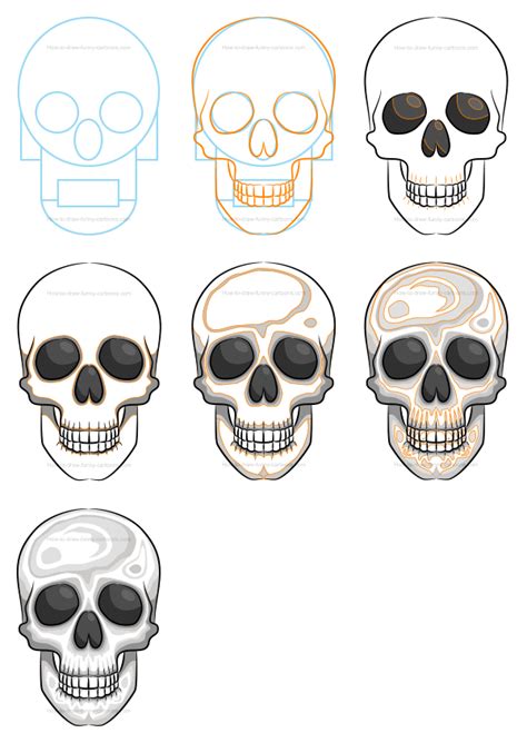 How To Draw A Skeleton Head At Drawing Tutorials
