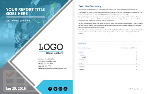 Executive Summary Template Microsoft Word Collection