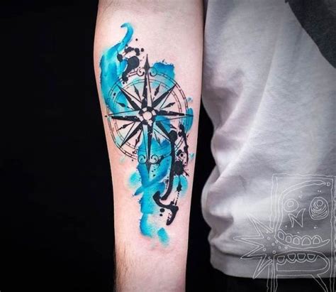 1001 Ideas For A Beautiful And Meaningful Compass Tattoo Watercolor