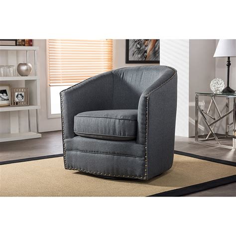 Shop with afterpay on eligible items. Porter Upholstered Swivel Tub Chair - Gray | DCG Stores