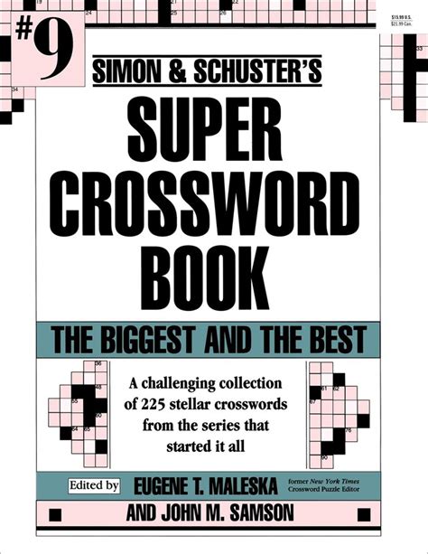 Simon Schuster Super Crossword Puzzle Book Book By John M Samson Eugene T Maleska