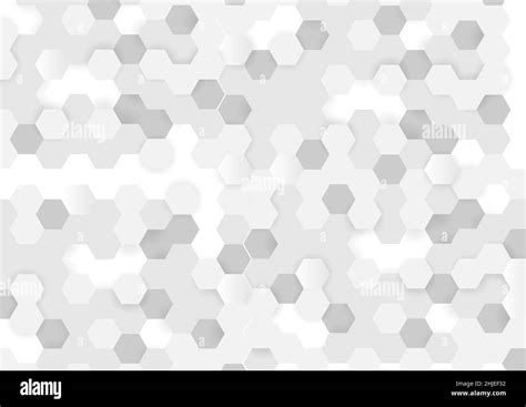 Hexagon Abstract Background Grey Geometric Gradient Shape With Shadow