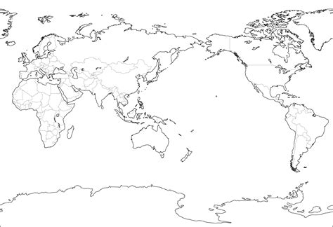 Printable Blank Map Of Continents And Oceans Ppt Temp