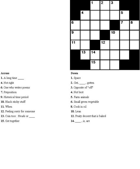 1000+ free printable crossword puzzles are available here. Super Easy Crossword Puzzles | Activity Shelter