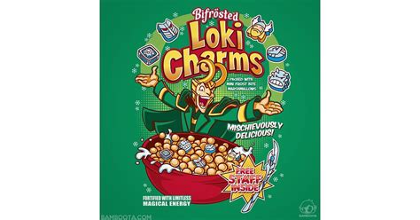 Retro viking runes & norse mythology clothing co. Loki Charms | Presenting Your Favorite Superheroes as Cereal Characters | POPSUGAR Tech