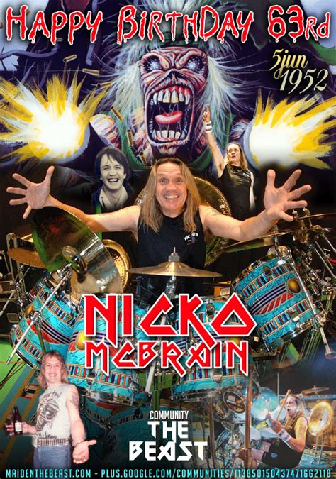 @porraironmaide eddie lady gaga parecidos razonables iron maiden memes: Happy 63 Birthday Nicko | Iron Maiden - The Beast