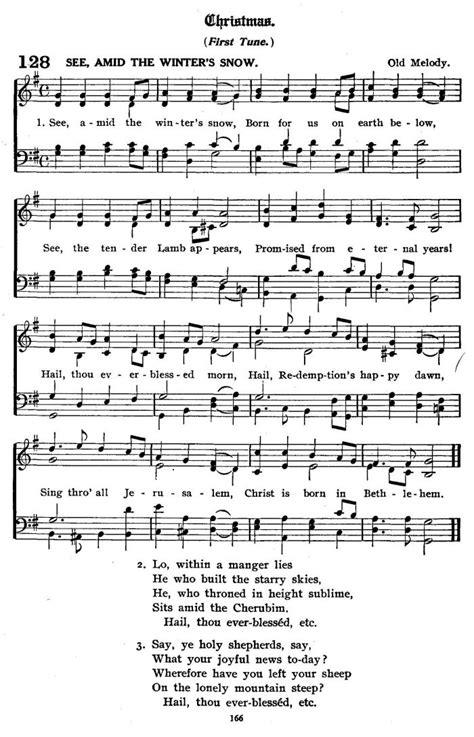 Download hymn sheet music for free. See Amid The Winter's Snow