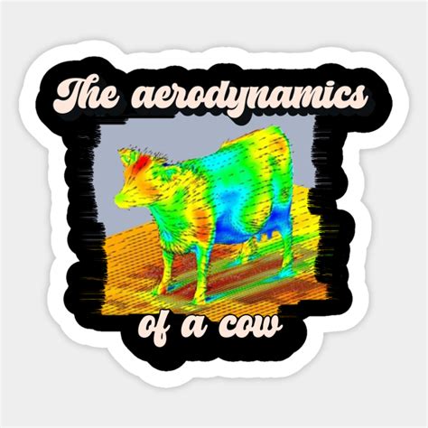 The Aerodynamics Of A Cow Random Funny Abstract Meme With Retro Font