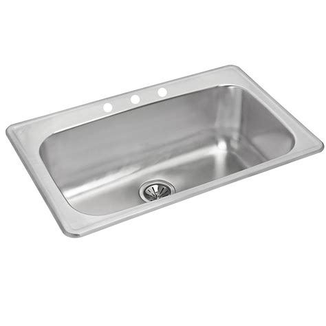 Wessan Stainless Steel Single Bowl Drop In Sink The Home Depot Canada