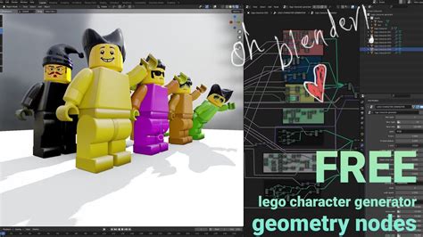 Blender Geometrynodes Lego Character Generator Youtube