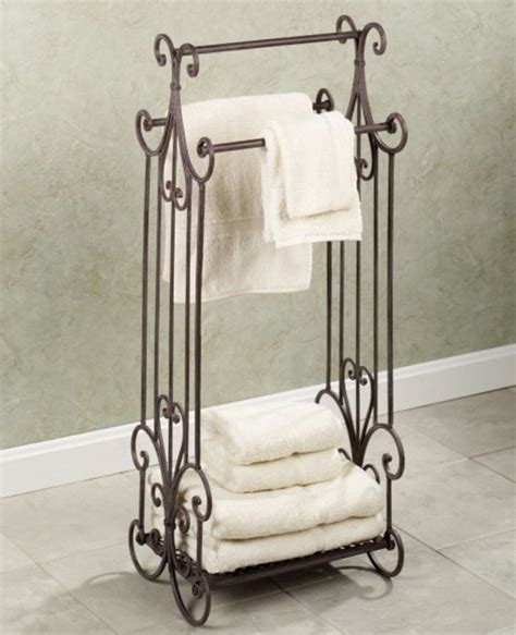 Freestanding stainless steel towel rack stand by mygift. free standing towel rack can help save space.