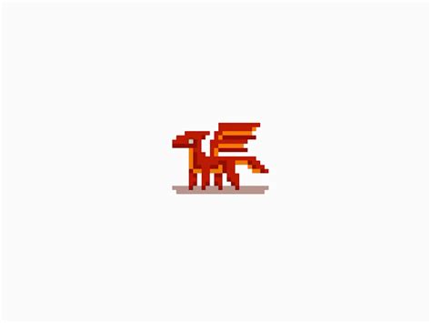 Red Dragon Pixel Art Credit Anhdodes By Anh Do Logo Designer On