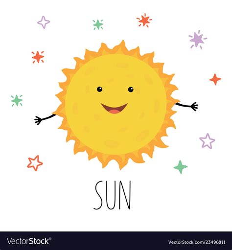Cute Sun For Children Royalty Free Vector Image