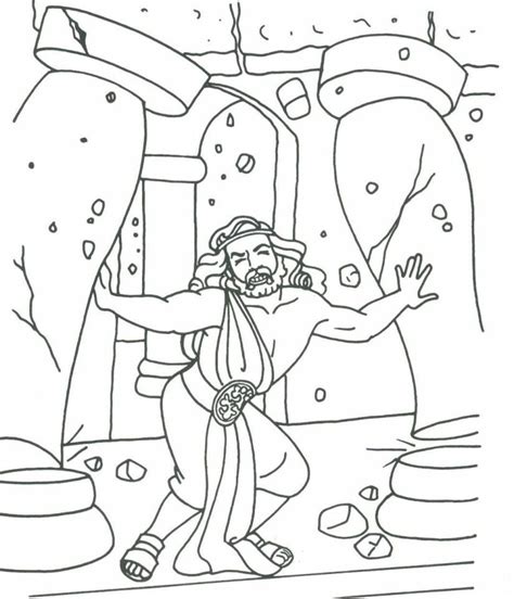 samson and delilah story coloring pages coloring home