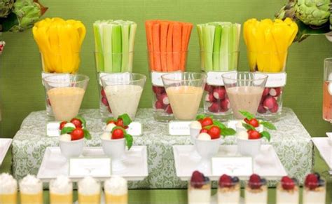 Healthy Food Serving Ideas Veggie Bars Dessert Table Entertaining