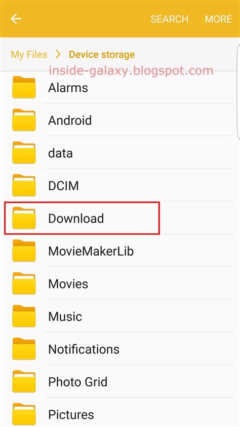 In addition, paste download also has. Inside Galaxy: My Files app