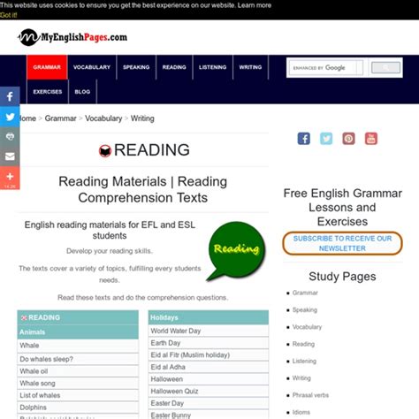 Reading Comprehension Resources For Efl And Esl Learners Pearltrees