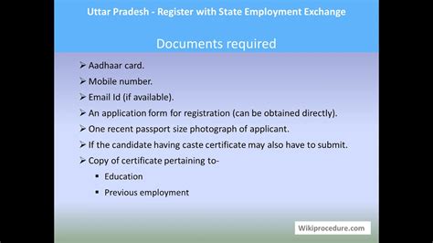 Uttar Pradesh Register With State Employment Exchange Youtube
